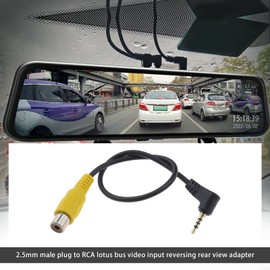 VGOL 2PCS 2.5mm TRRS Male to RCA Female Cable Car GPS Navigator Video AV Input RCA Adapter Cable Audio Cable Converter Cord Connection Lead 26cm