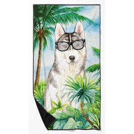Caroline's Treasures CK2997TWL3060 Siberian Husky Premium Beach Towel Oversized Towel Beach Blanket, Pool, Beach Essentials, Yoga, Premium Bath Towel, Quick Dry Plush
