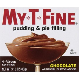 Chocolate Pudding & Pie Filling Mix by My T Fine - Each Box: (4) 1/2 cup Servings (Pack - 2)