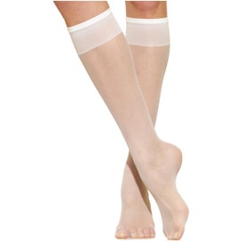 Silkies Women's Ultra Knee Highs with Energizing Support 3 Pair Pack - One Size/Regular White