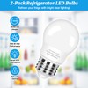3-Pack A15 Refrigerator Light Bulb 40W Equivalent, 120V Fridge Waterproof