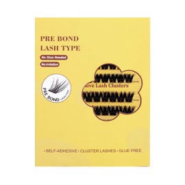 IKUNWAY Self Adhesive Eyelashes Natural Look Press On Lashes D Curl 10-16mm 120 Pcs Individual Lash No Glue Needed Wispy Lash Clusters DIY Lash Extension Kit with Lash Tweezers