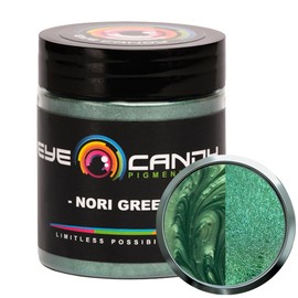 Eye Candy Premium Green Mica Powder Pigments (25 gr) | Multipurpose DIY Arts and Crafts Additive | Acrylic, Woodworking, Bath Bombs, Resin, Epoxy, Soap, Fishing Lures (Nori Green)