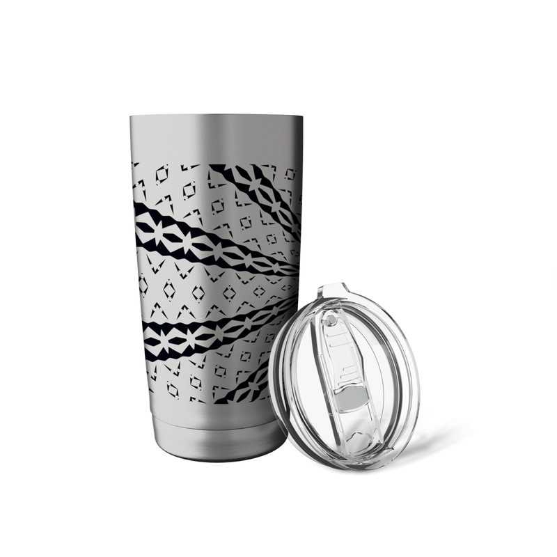 Star Effect Geometric Symmetrical Pattern Black Cut Out Stainless Steel