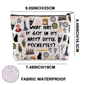 JNIAP Lord Rings Makeup Bag Baggins Gift What Has It Got In Its Nasty Little Pockets Middle Earth Gifts (WHAT HAS mb)