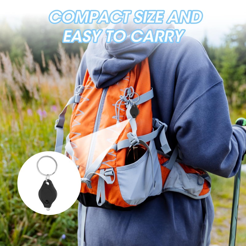 6Pcs Note Checker Blacklight Mini LED Keychain Torches Mini Keychain