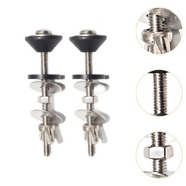 Colcolo 2Pcs Toilet Tank Bolts Screw Set with Rubber Gaskets for Bathroom