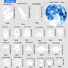 184pcs Glow in The Dark Stickers Space Ship Theme Self