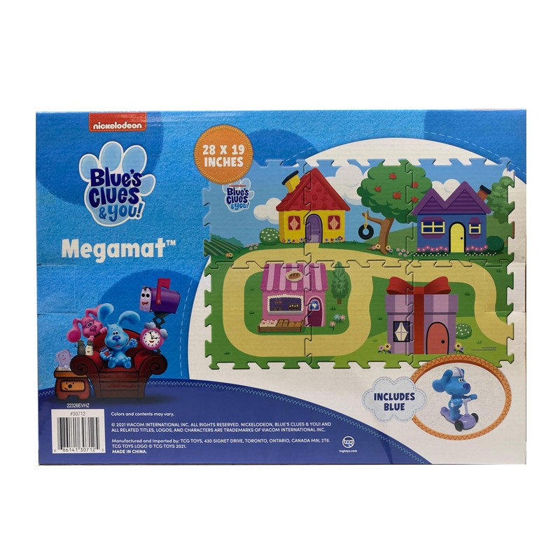Blue's Clues & You Foam Megamat with Blue on Scooter