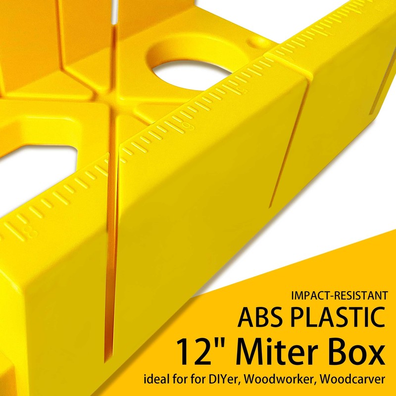 Hanpex 12 Inch Heavy Duty Mitre Box Cuts both 45