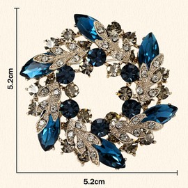 TYXHXTF 2PCS Brooch Pins, Rhinestone Brooches, Corsage Brooch, Elegant Flower Brooch Pins, Clothing Decoration, for Women Girls Gift, for Bags, T-Shirt and Clothes