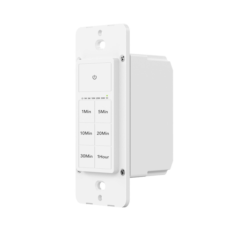 BN-LINK Countdown Timer Switch for Bathroom Fans and Lights, Wall