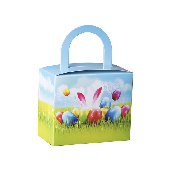 Hammont Easter Candy Boxes - 18 Pack - Colorful Party Favor Treat Boxes with Sturdy Handle – Perfect for Wedding Favors, Parties and Celebrations | 4.5” x 3.75” x 2.25”