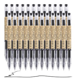 RIANCY Gel Ink Pen Japanese Style Liquid Ink Rollerball Pens Quick Drying 0.35mm Ultra Fine Point Ballpoint Maker Pen Premium for Office School Stationery Supply 24 Pcs Black ink