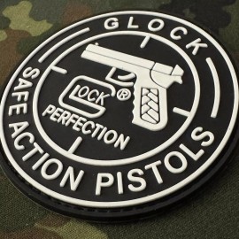 GLOCK SAFE ACTION PISTOLS PVC Patch Hook Back LUMINOUS GLOWS FIREARMS