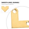 Cabilock 6Pcs Right Angle Brass Corner Code, L Shape Brackets,