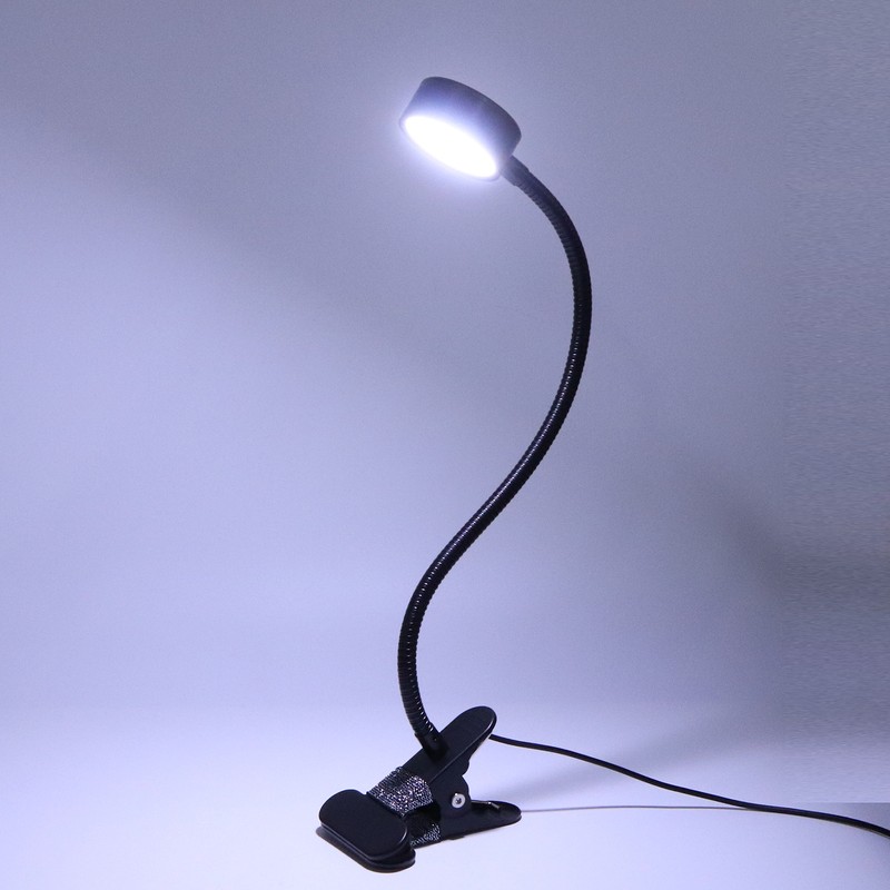 USB Desk Lamp 360° Angle Adjustable Clip On Gooseneck Reading
