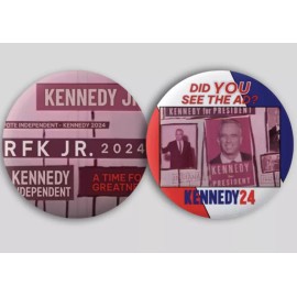 Robert F Kennedy Jr Super Bowl Commercial pin Buttons Political 2.25"