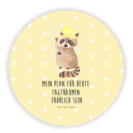 Mr. & Mrs. Panda Round magnet raccoon - gift, funny sayings, fridge magnet, motif magnets, decorative magnet, animal motifs, animals, good mood