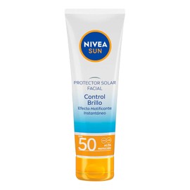 Protector Solar Facial NIVEA SUN Control Brillo, Efecto Matificante Instantáneo FPS 50+ 50ml