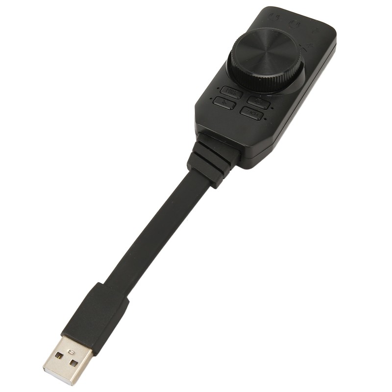 USB Sound Card Adapter 7.1 Channel Mute Button Volume Control