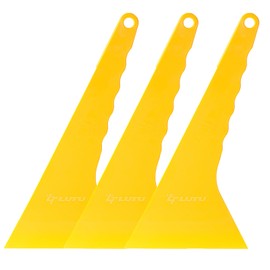 LTLUTU Window Tint Squeegee,Tint Kit, 3-Piece Yellow Plastic Squeegee Tool for Automotive Vinyl Wrap Film, Window Privacy Film, Frosted Window Film Installation, Auto Glass Insulation Construction