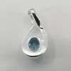 Amber America Blue TOPAZ Oval Pendant 925 STERLING SILVER /
