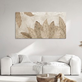 Minimalist & Modern Art for Bedroom Decor Framed Abstract & Textured Artwork for Walls Neutral & Contemporary Beige Wall art - 3D Artwork for Living Room and Boho Style Large Abstract Wall Art 24×48IN