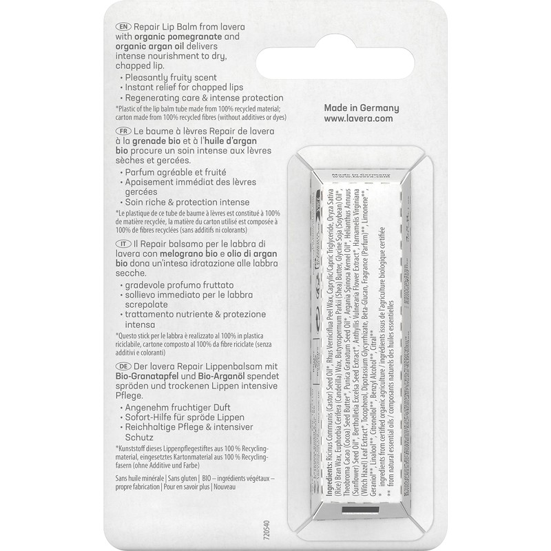 lavera Repair Lip Balm - Protects against dehydration - Instant