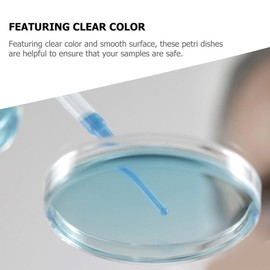 Operitacx 10pcs Plastic Petri Dish Lids Trays Tissue Culture Plates Lab Supplies Covers for Experiments Chemistry Biology Sterile Culture Dishes