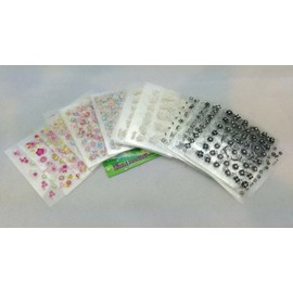 Sweet Treasure 50 Sheets of 3D Nail Art Stickers Multi Flower Decals Pro Set Collection 1- Multi Color