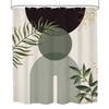 Dark Green Boho Shower Curtain 60Wx72H Black Green Modern Bohemian