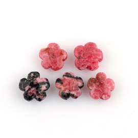 CRYSTALIS 5pcs Natural Rhodochrosite, Facet-Cut Loose Gemstone, Wholesale Bulk Cabochons, Jewelry Making Supply, Chakra Healing Polished Stones, Wire Wrapping, DIY, Gem Collection