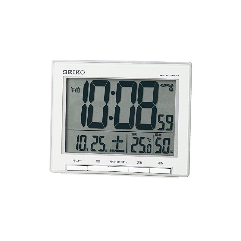 Seiko Clock Alarm Clock Radio Digital Calendar Temperature Humidity Display