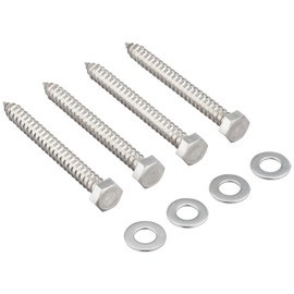 NASTA Clothesline F Parts, Wall Mounting Screws, Stainless Steel KS-500FPS, Body: Depth 2.0 inches (5 cm), Main Unit: Height 2.0 inches (5 cm), Main Unit: Width 2.0 inches (5 cm), 4 Coach Screws, 4 Washers Included