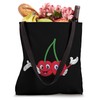 Cute Cherry Fruit Lover Design Happy Twins Cherries Berry Tote