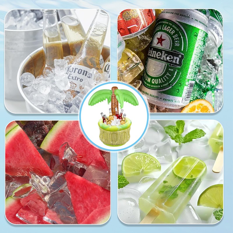 LUMOOM Inflatable Palm Tree Drink Cooler, Floating Drink Holder, Inflatable