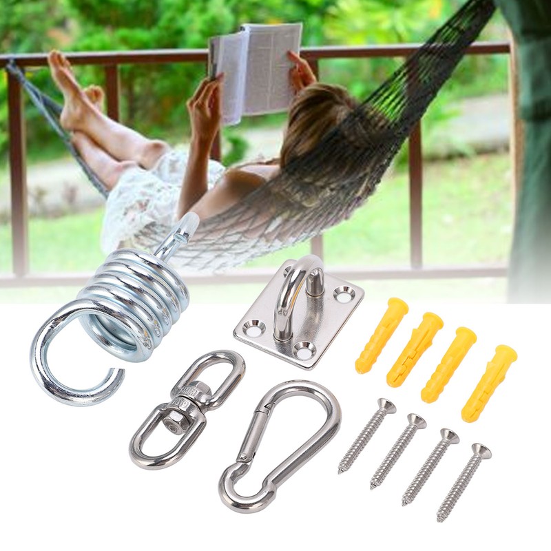 Stainless Steel Ceiling Hammock Hanging Kit 551lb Capacity Suspension Hook