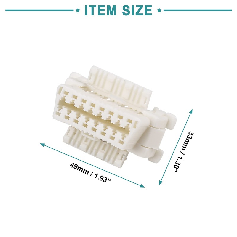 ACROPIX OBD2 Diagnostic Connector Female Socket with 16 Terminals for