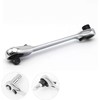 Silver Ratchet Wrench 1/4 Inch Mini Double Head 72 Teeth