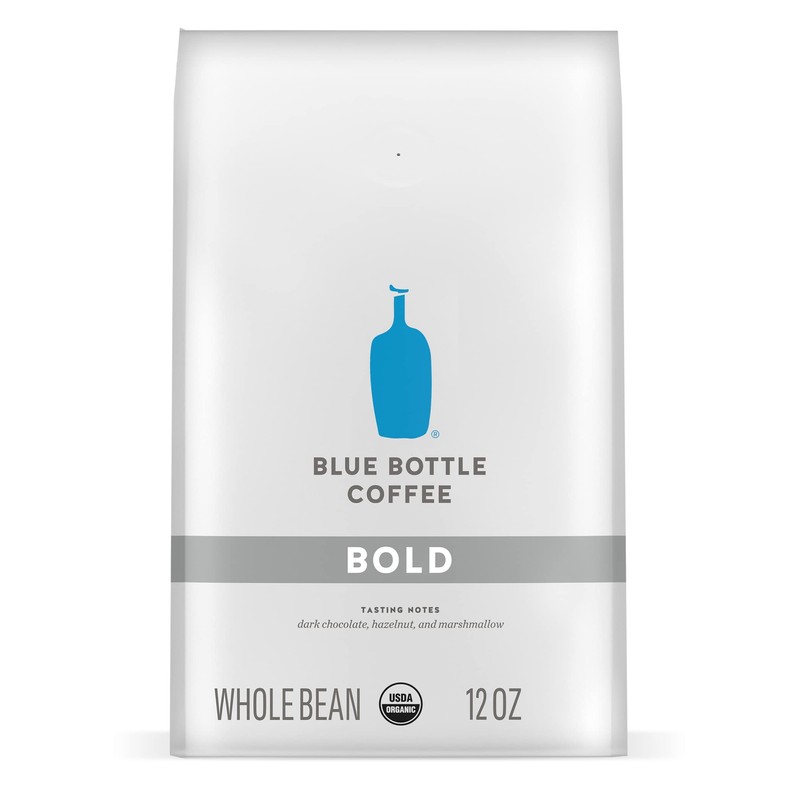 Blue Bottle Whole Bean Organic Coffee, Bold, Dark Roast, 12