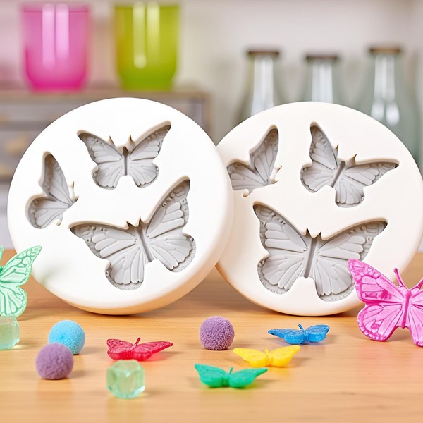 4PCS Butterfly Molds Silicone for Resin/Soap, Mini Butterfly Chocolate Molds