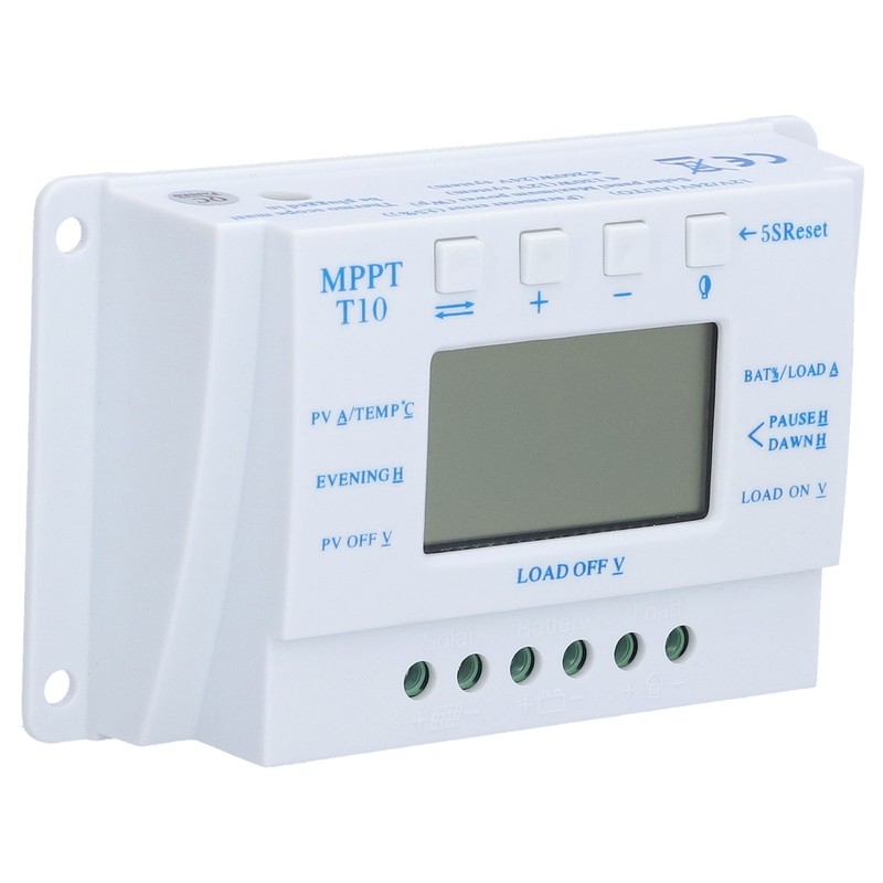 10A 12/24V MPPT PWM Solar Charge Controller with LCD Display