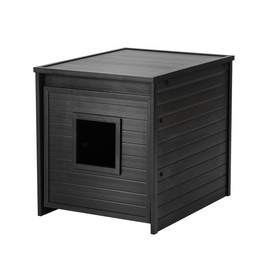 New Age Pet® ECOFLEX® Freedom Litter Loo®, Moisture-Resistant Cat Litter Box Enclosure with Easy Clean Pull Out Drawer, Non-Toxic Wood Plastic Composite, 10-Year Warranty, Available in Espresso Black