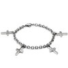 West Coast Jewelry ELYA Stainless Steel Cross Charm Bracelet