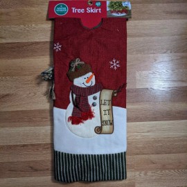 Christmas house Snowman Christmas Tree Skirt 48"