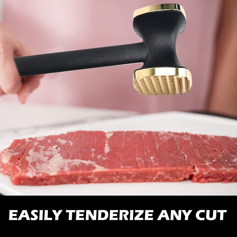 Meat Tenderizer Hammer, Double-Sided Zinc Alloy Meat Tenderizer Food-Grade Meat