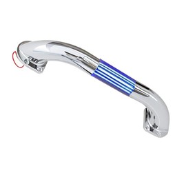 RV Door Handle Grab Bar,RV Entry Door Assist Handle LED RV Handrail for Campers, Trailer, Cargo Trailer Lighted Assist Handle Handrail (Blue Light) (13inch)