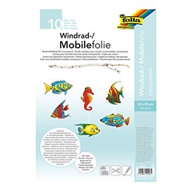 Folia Plastic Film Sheets for Children to Design & Create Mobiles (Pack of 10)