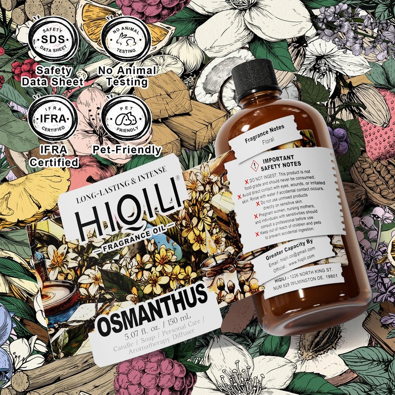 HIQILI Osmanthus Fragrance Oil, for Body Spray, Diffuser Use, Candle,